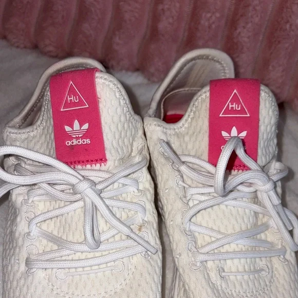 Adidas Men’s White and Pink Sneakers - Picture 2 of 7